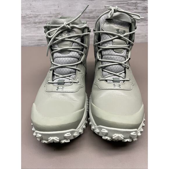 UNDER AMOUR MENS 9 Micro G Valsetz 6" Mid Green Leather Waterproof 3025577-300 - Picture 3 of 10